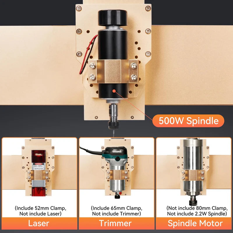 LUNYEE 4040 Turbo CNC Router Machine, 500W All-Metal Upgraded Linear Rail 3-Axis Engraving Milling Cutting Machine GRBL Control for Wood Metal Acrylic